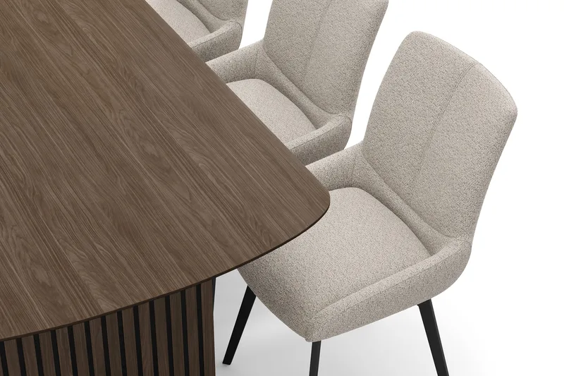 Richeto Matgrupp 180 cm med 6 Mora Snurrstolar - Rökt ek - Möbler - Bord & matgrupper - Matgrupper