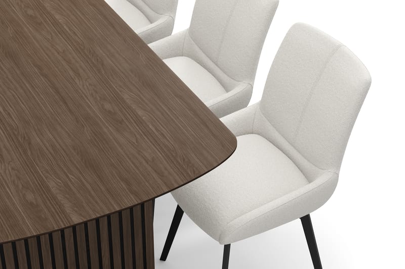Richeto Matgrupp 180 cm med 6 Mora Snurrstolar - Rökt ek/Ljusbeige - Möbler - Bord & matgrupper - Matgrupper