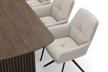 Richeto Matgrupp 180 cm med 6 Torsby Snurrstolar - Rökt ek - Möbler - Bord & matgrupper - Matgrupper