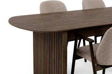 Richeto Matgrupp 210 cm med 6 Reciclar Matstolar - Rökt ek - Möbler - Bord & matgrupper - Matgrupper
