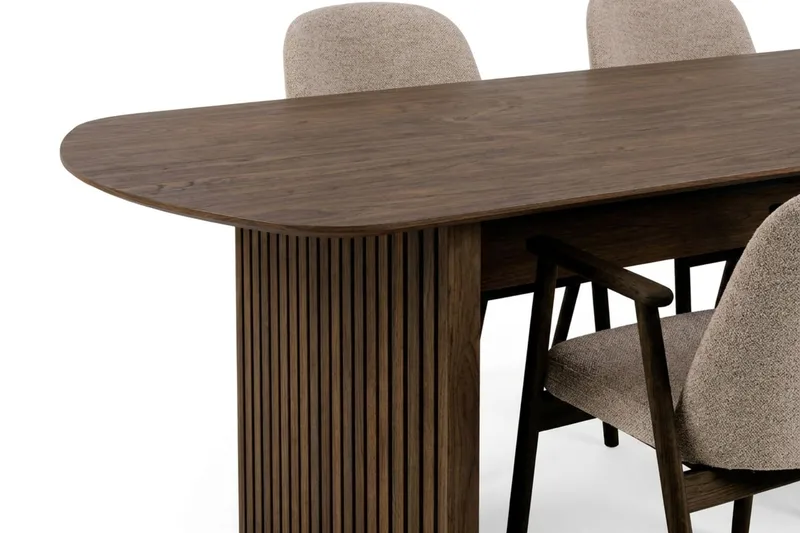 Richeto Matgrupp 210 cm med 6 Reciclar Matstolar - Rökt ek - Möbler - Bord & matgrupper - Matgrupper