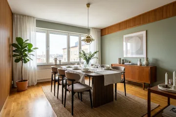 Richeto Matgrupp 210 cm Rökt ek med 6 Molly Matstolar - Rökt ek - Möbler - Bord & matgrupper - Matgrupper