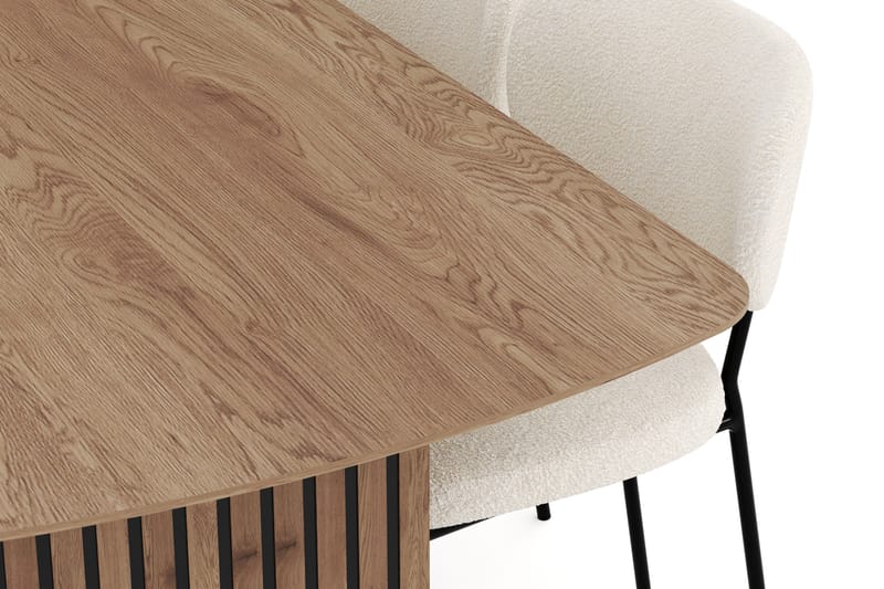 Richeto Matgrupp 240 cm med 6 Gemmiano Matstolar - Ek - Möbler - Bord & matgrupper - Matgrupper