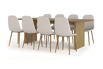 Richeto Matgrupp 240 cm med 8 st Nibe stol - Ek - Möbler - Bord & matgrupper - Matgrupper