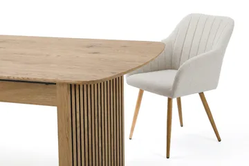 Richeto Matgrupp Ek 180 cm med 4 Filippa Matstolar - Ek - Möbler - Bord & matgrupper - Matgrupper