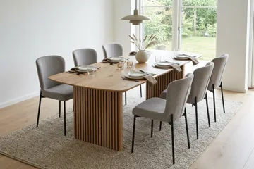 Richeto Matgrupp Ek 210 cm med 6 Elsie Matstolar - Ek - Möbler - Bord & matgrupper - Matgrupper