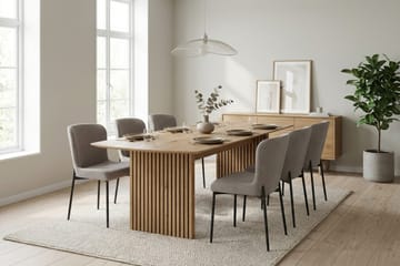 Richeto Matgrupp Ek 240 cm med 6 Elsie Matstolar - Ek - Möbler - Bord & matgrupper - Matgrupper