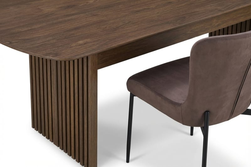 Richeto Matgrupp Rökt Ek 180 cm med 4 Elsie Matstolar - Rökt ek/Brun - Möbler - Bord & matgrupper - Matgrupper