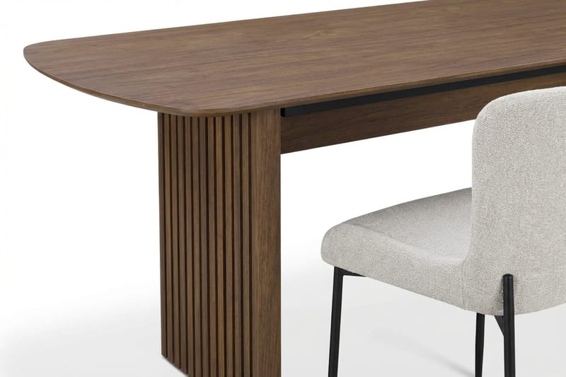 Richeto Matgrupp Rökt Ek 180 cm med 4 Elsie Matstolar - Rökt ek/Vit - Möbler - Bord & matgrupper - Matgrupper