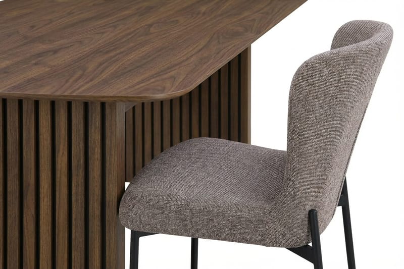 Richeto Matgrupp Rökt Ek 210 cm med 6 Elsie Matstolar - Rökt ek/Grå - Möbler - Bord & matgrupper - Matgrupper