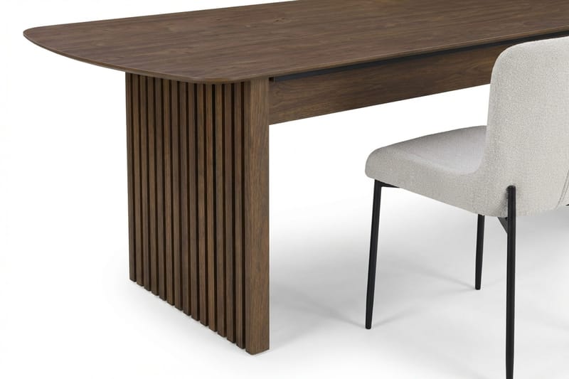 Richeto Matgrupp Rökt Ek 210 cm med 6 Elsie Matstolar - Rökt ek/Vit - Möbler - Bord & matgrupper - Matgrupper