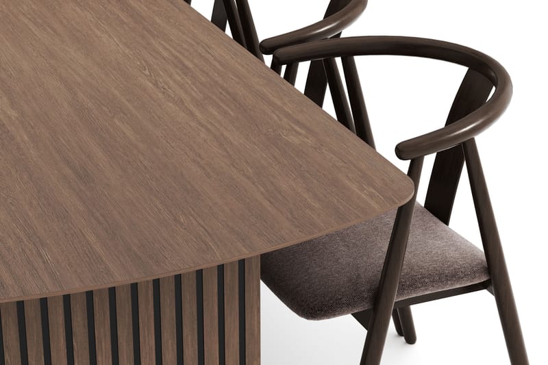 Richeto Matgrupp Rökt Ek 240 cm med 6 Cytie Karmstolar - Rökt ek - Möbler - Bord & matgrupper - Matgrupper