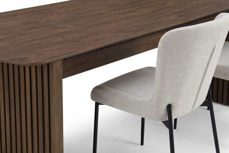 Richeto Matgrupp Rökt Ek 240 cm med 6 Elsie Matstolar - Rökt ek/Vit - Möbler - Bord & matgrupper - Matgrupper