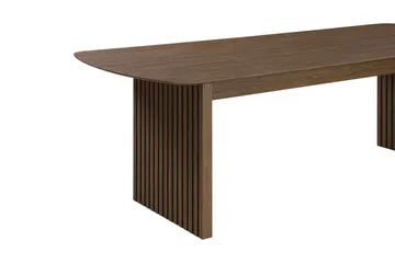 Richeto Ribbat Matbord 180x100 cm med Trä- och Rökt Ek-utseende - Mörkbrun - Möbler - Bord & matgrupper - Matbord & köksbord
