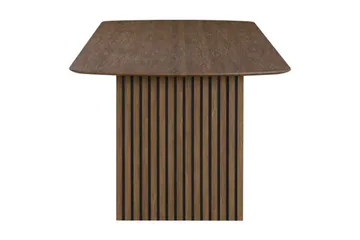 Richeto Ribbat Matbord 180x100 cm med Trä- och Rökt Ek-utseende - Mörkbrun - Möbler - Bord & matgrupper - Matbord & köksbord