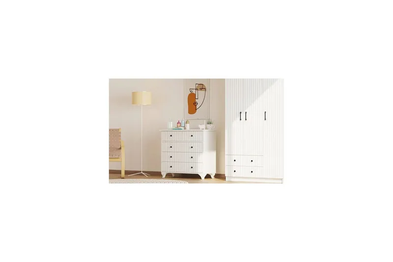 Rihana Sminkbord 90 cm - Matt Vit - Möbler - Bord & matgrupper - Sminkbord & toalettbord