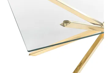 Rimbey Matbord 90x160 cm - Transparent/Guld - Möbler - Bord & matgrupper - Matbord & köksbord
