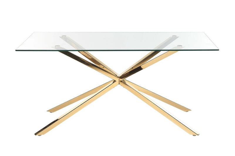 Rimbey Matbord 90x160 cm - Transparent/Guld - Möbler - Bord & matgrupper - Matbord & köksbord