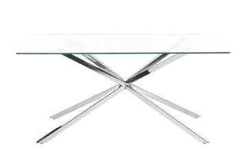 Rimbey Matbord 90x160 cm - transparent/Silver - Möbler - Bord & matgrupper - Matbord & köksbord