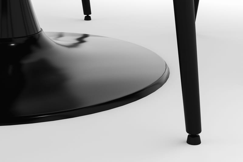 Ringstad Rund Matgrupp 100cm med 4 Alsarp Matstolar - Svart - Möbler - Bord & matgrupper - Matgrupper