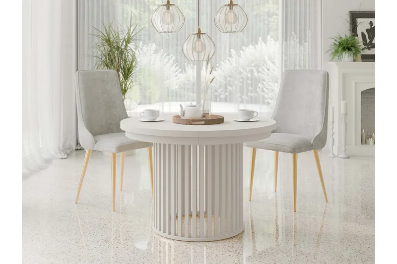 Rivale Matbord 100 cm Rund - Beige - Möbler - Bord & matgrupper - Matbord & köksbord