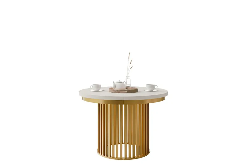 Rivale Matbord 100 cm Rund - Beige/Guld - Möbler - Bord & matgrupper - Matbord & köksbord