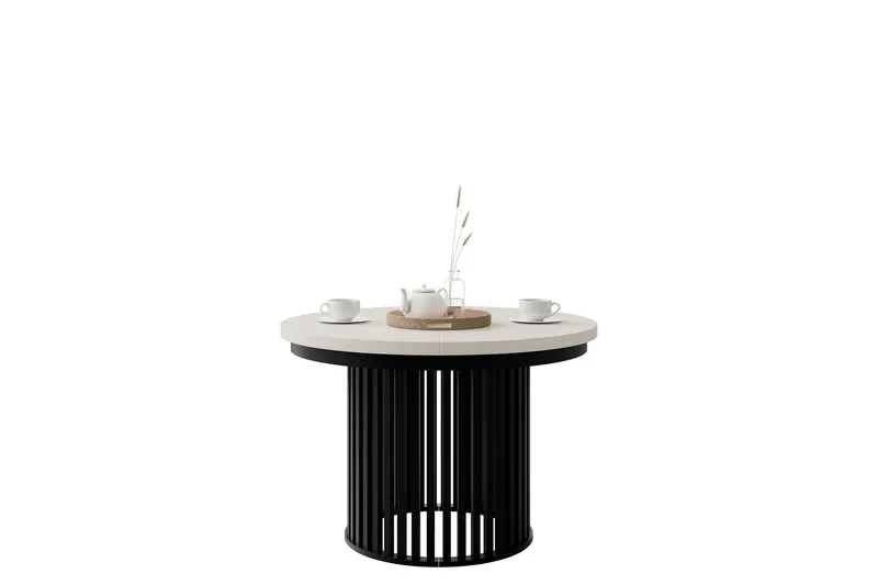 Rivale Matbord 100 cm Rund, Beige/Svart