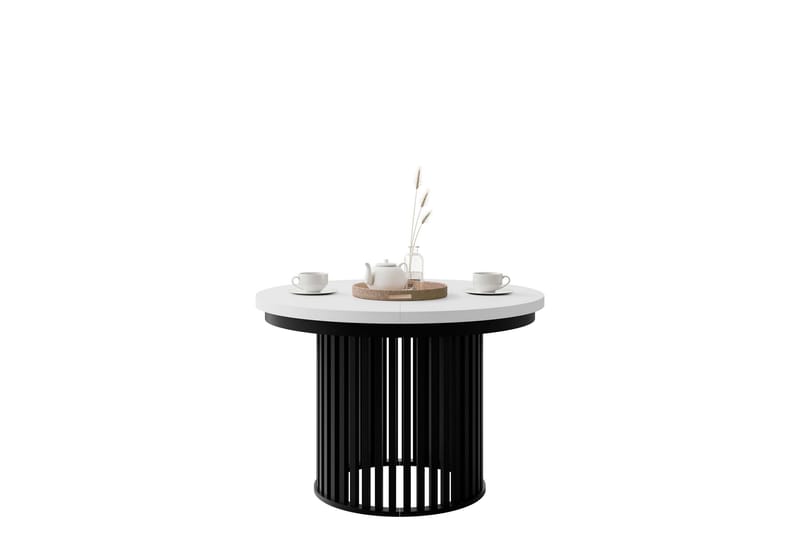 Rivale Matbord 100 cm Rund, Vit/Svart