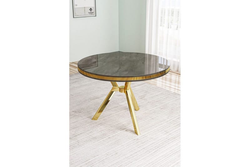 Rivor Matbord 90 cm Rund - Antracit/Guld - Möbler - Bord & matgrupper - Matbord & köksbord