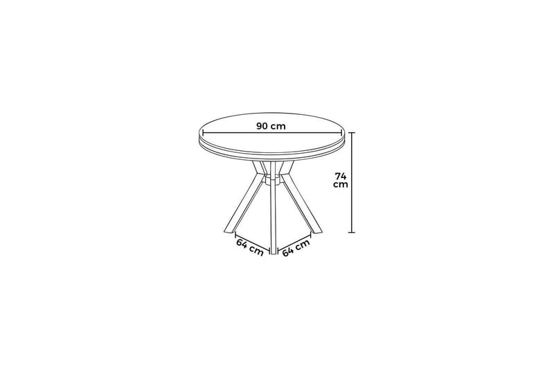 Rivor Matbord 90 cm Rund - Antracit/Guld - Möbler - Bord & matgrupper - Matbord & köksbord