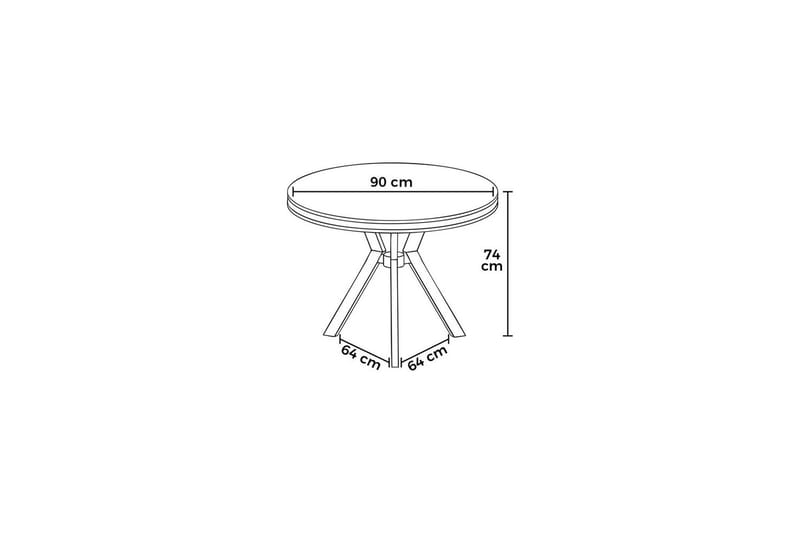 Rivor Matbord 90 cm Rund - Antracit/Krom - Möbler - Bord & matgrupper - Matbord & köksbord