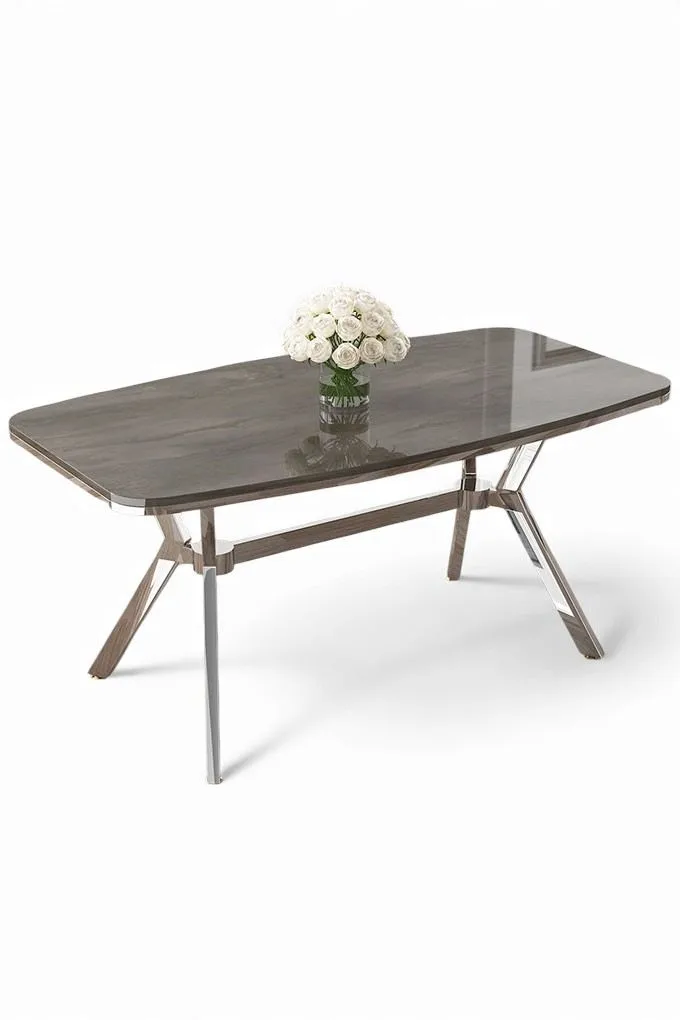 Rolin Matbord 160 cm, Antracit/Krom