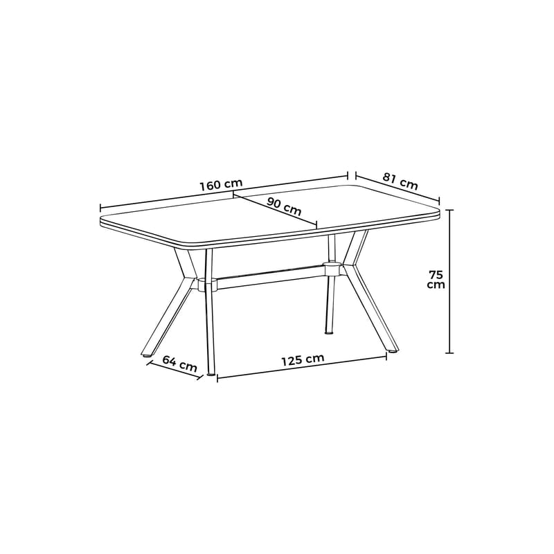 Rolin Matbord 160 cm - Möbler - Bord & matgrupper - Matbord & köksbord