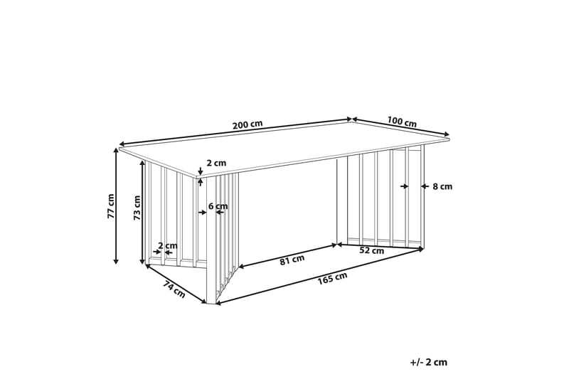 Rouyn Matbord 100x200 cm - Ljusbrun - Möbler - Bord & matgrupper - Matbord & köksbord