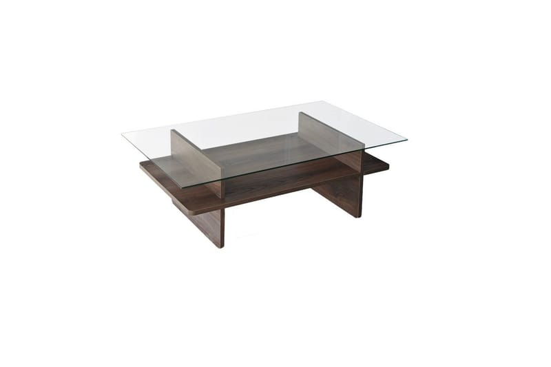 Rubby Soffbord 105 cm - Mediumfärgat trä/Vit - Möbler - Bord & matgrupper - Soffbord