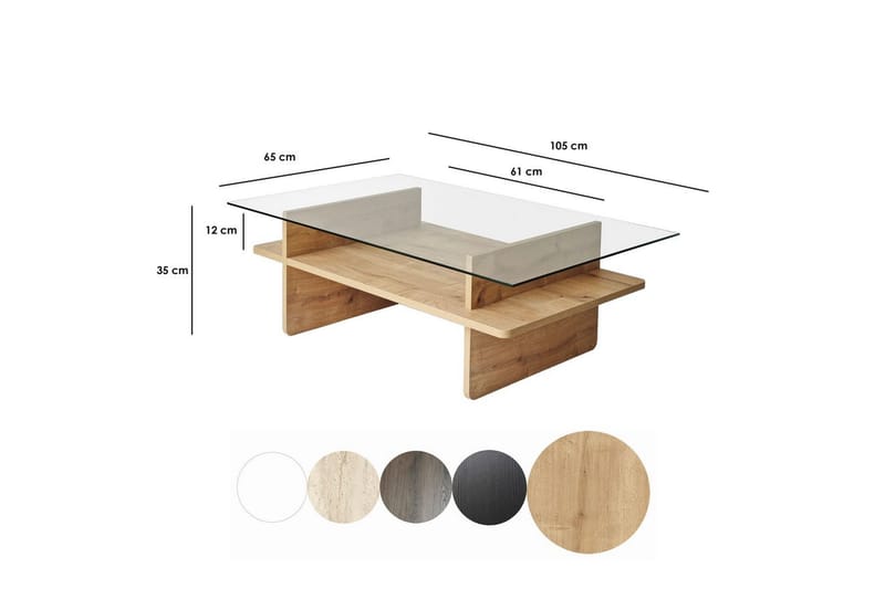 Rubby Soffbord 105 cm - Vit/Mörkgrön - Möbler - Bord & matgrupper - Soffbord