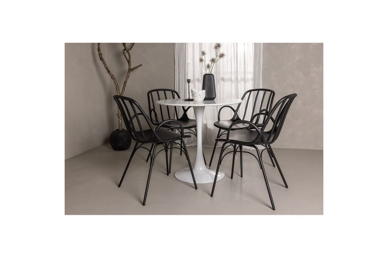 Rund Matgrupp Hamden, Dyrön - Svart - Möbler - Bord & matgrupper - Matgrupper