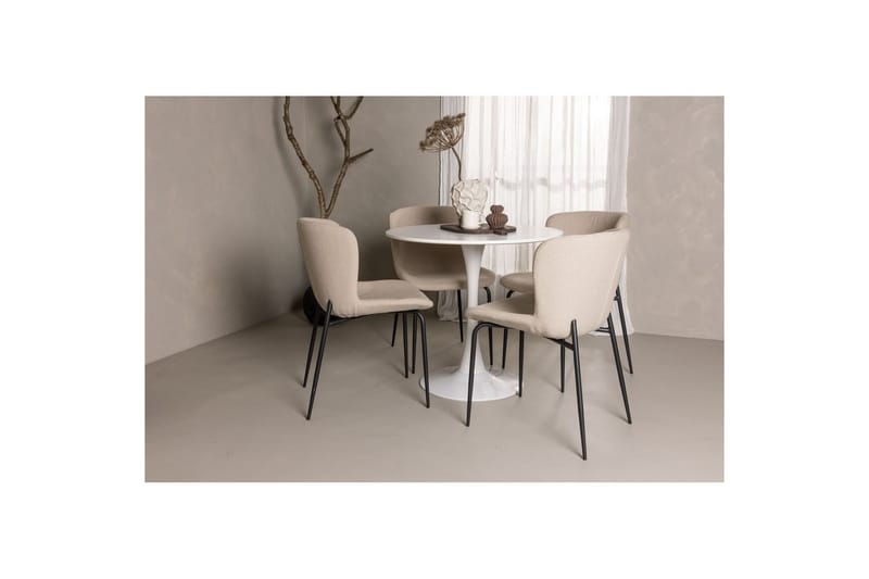 Rund Matgrupp Hamden, Modesto - Beige - Möbler - Bord & matgrupper - Matgrupper