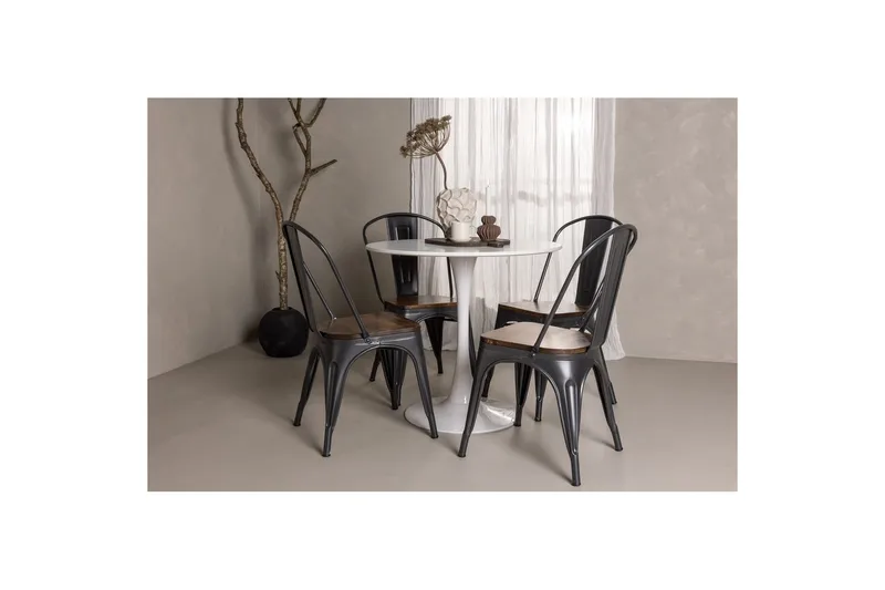 Rund Matgrupp Hamden, Tempe - Brun - Möbler - Bord & matgrupper - Matgrupper