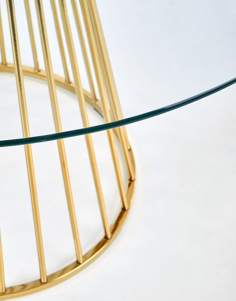 Runt matbord Ø120 cm Glas / Guld - Liverpool - Guld - Möbler - Bord & matgrupper - Matbord & köksbord