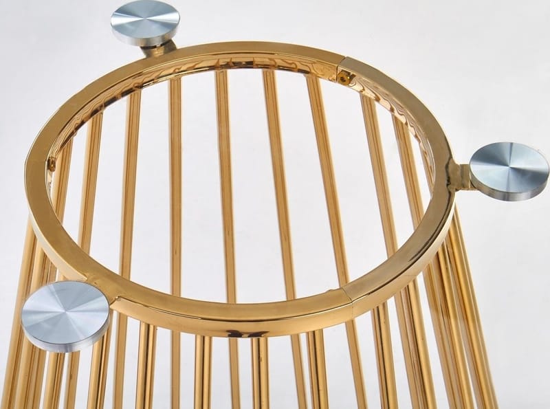 Runt matbord Ø120 cm Glas / Guld - Liverpool - Guld - Möbler - Bord & matgrupper - Matbord & köksbord