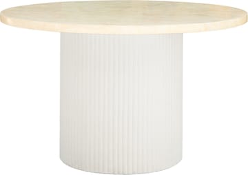 Runt matbord i travertin-look | Ø122 cm | Laxö - Möbler - Bord & matgrupper - Matbord & köksbord