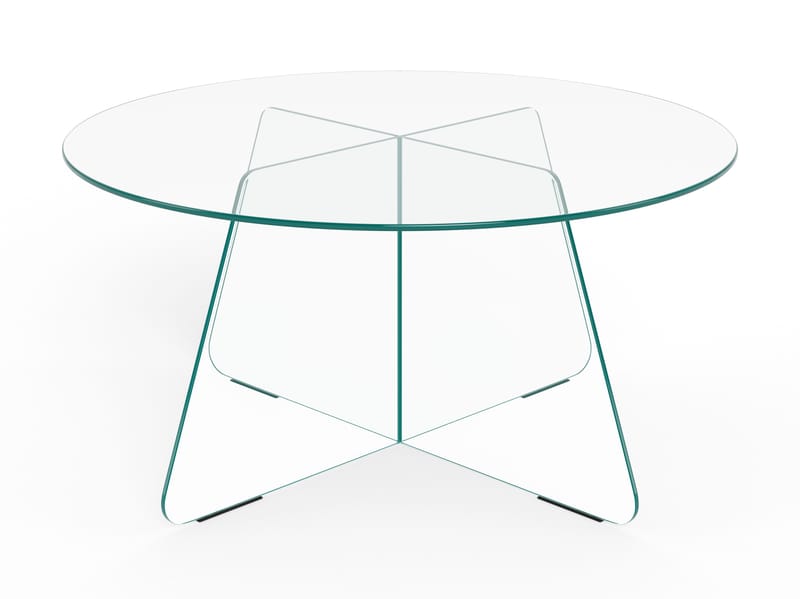 Ryvos Soffbord i Glas 80 cm Rund - Kristallklar - Möbler - Bord & matgrupper - Soffbord