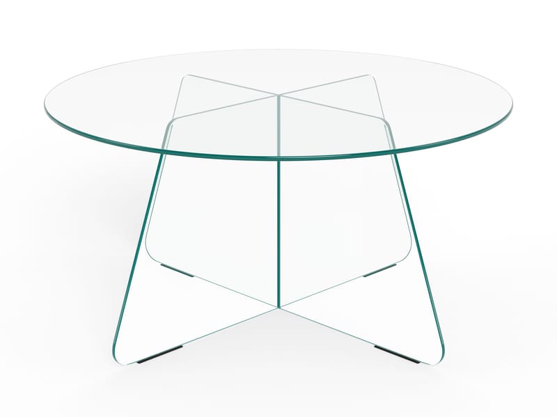 Ryvos Soffbord i Glas 80 cm Rund - Kristallklar - Möbler - Bord & matgrupper - Soffbord