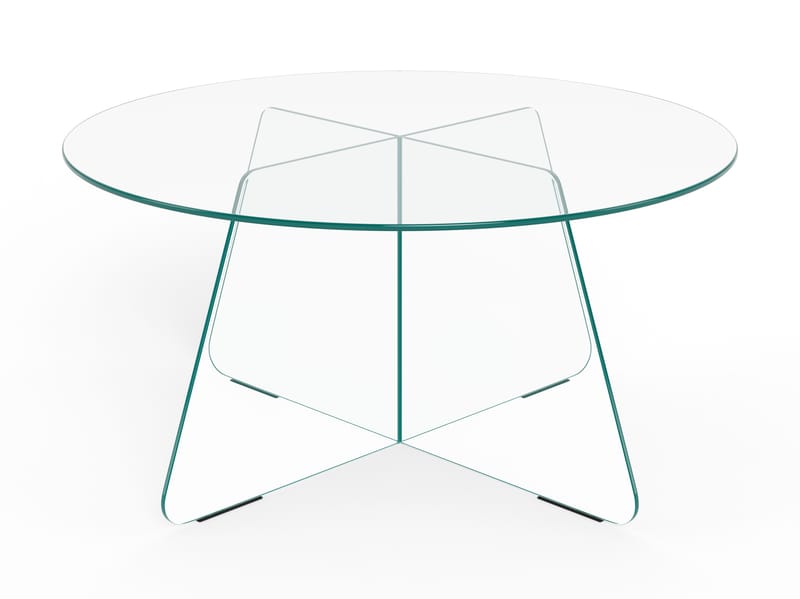 Ryvos Soffbord i Glas 80 cm Rund - Kristallklar - Möbler - Bord & matgrupper - Soffbord