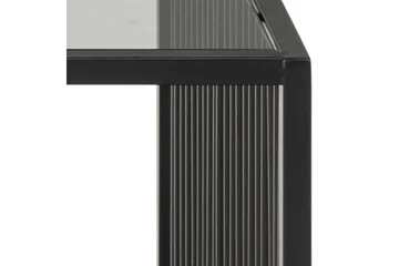 Saklani 120x60 cm Rektangulärt Soffbord i Metall med Glasskiva - Svart - Möbler - Bord & matgrupper - Soffbord