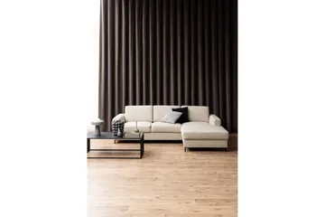 Saklani 120x60 cm Rektangulärt Soffbord i Metall med Glasskiva - Svart - Möbler - Bord & matgrupper - Soffbord