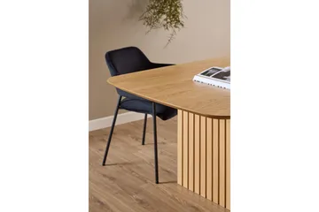 Saku Stort Rektangulärt Matbord 220 cm med Trä- och Ekutseende - Beige - Möbler - Bord & matgrupper - Matbord & köksbord