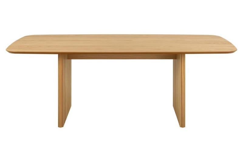 Saku Stort Rektangulärt Matbord 220 cm med Trä- och Ekutseende - Beige - Möbler - Bord & matgrupper - Matbord & köksbord
