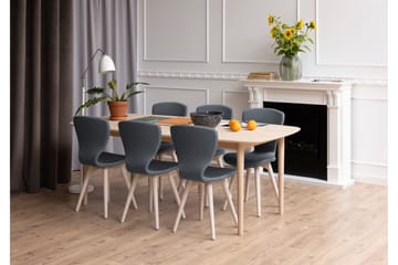 Salama Stort Rektangulärt Matbord 210 cm med Trä- och Ekutseende - Vit - Möbler - Bord & matgrupper - Matbord & köksbord
